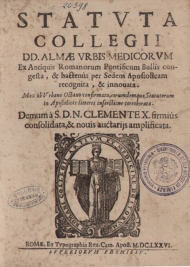 Statuta collegii DD. almae Urbis medicorum 